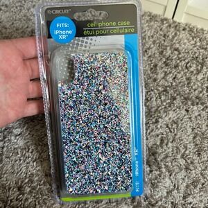 E-Circuit iPhone XR Cell Phone Case Multicolor Chunky Glitter Shimmer New